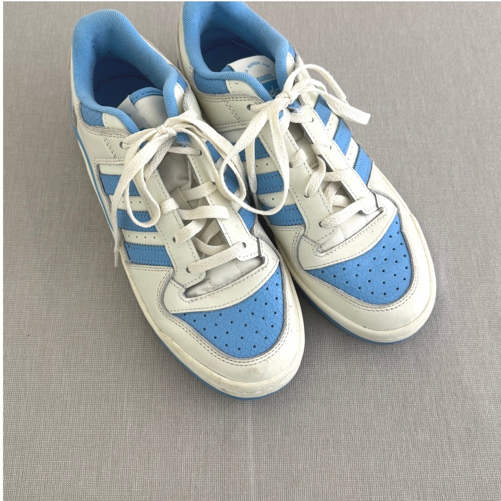 adidas Forum Low CL Shoes Ivory/Semi Blue Burst‎ Mens 7.5